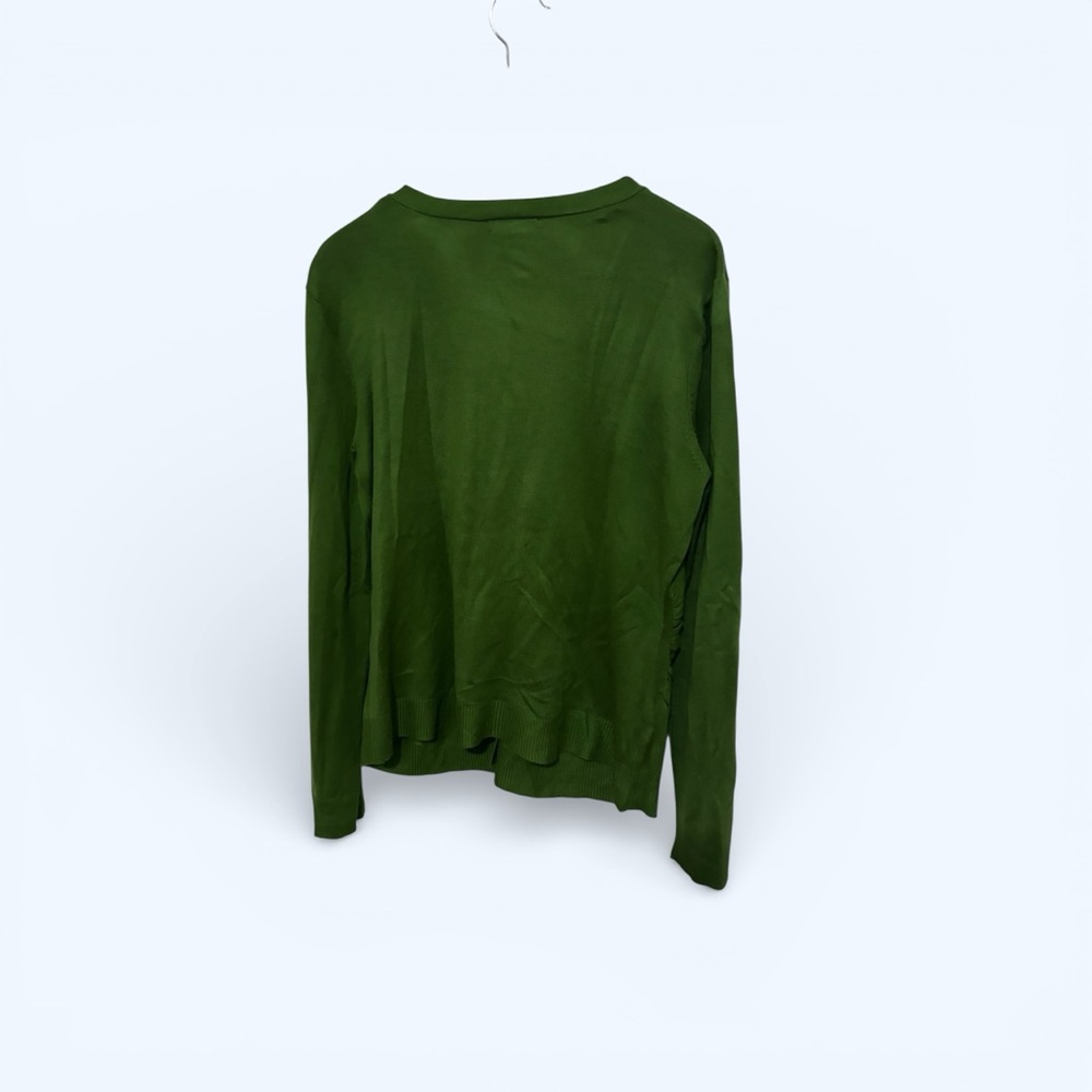 New York & Company Acrylic Cardigan Button up Sweater Women's Size L Green - Picture 4 of 12